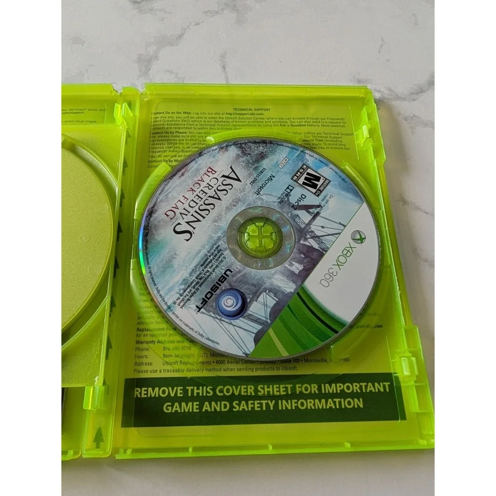 Assassins Creed IV Black Flag XBOX 360 Video Game 2 Disc Gamestop Edition
